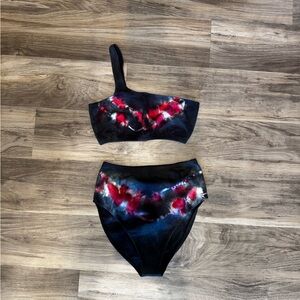 Elegant Tie-Dye Bikini Set